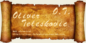 Oliver Telesković vizit kartica